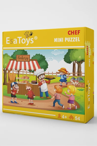 EsaKids Ahşap Chef Mini Puzzle | 4 Yaş 54 Parça 18 x 27 ürün görseli 1