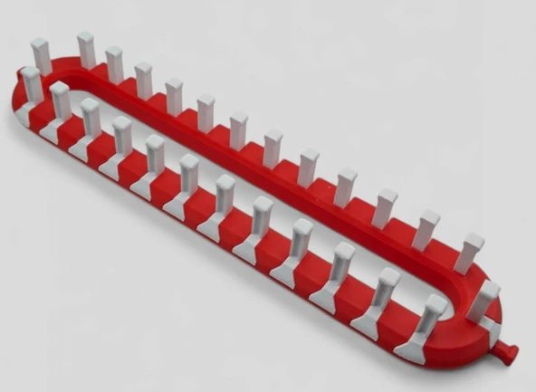 Pratik Dikdörtgen Örgü Tezgahı – Atkı ve Bere Yapım Aparatı – 3D Yazıcı Üretimi Ergonomik Örgü Kasnağı (Knitting Loom) ürün görseli 1