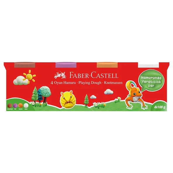 Faber-Castell Oyun Hamuru 4 Renk,4x100 ürün görseli 1
