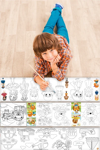 EsaKids 3.75 Metre Boyama Kağıdı | Evde Sanat Zamanı - Çocuklara Özel Rulo Set 30 x 375 ürün görseli 1