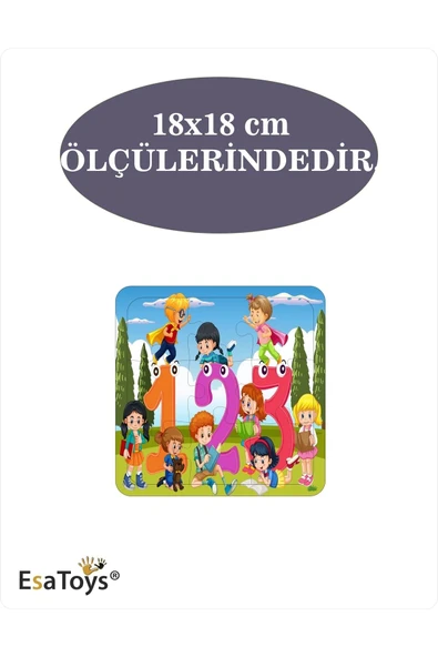 EsaKids Ahşap Çocuk Puzzle 9 Parça 20 x 30 ürün görseli 1
