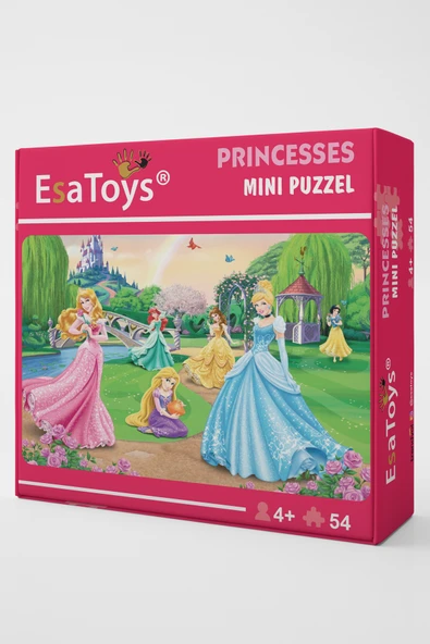 EsaKids Ahşap Princess Mini Puzzle | 4 Yaş 54 Parça 18 x 27 ürün görseli 1