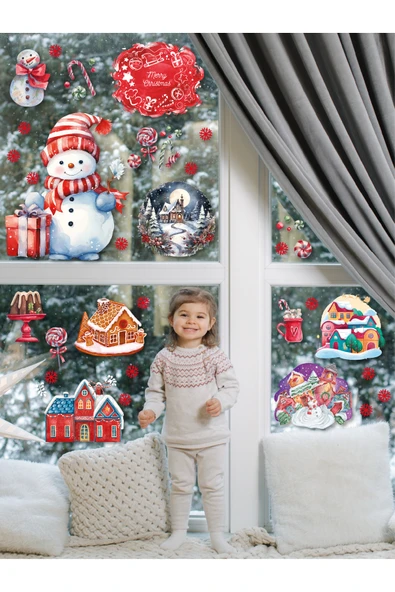 EsaKids Yılbaşı Karlı Yeni Yıl Çocuk Bebek Odası Sticker 90 x 35 ürün görseli 1