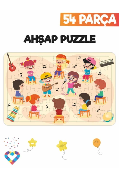 EsaKids Ahşap Çocuk Puzzle 54 Parça 20 x 30 ürün görseli 1