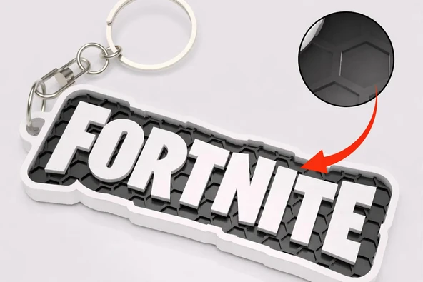 Fortnite Tasarım 3D Baskı Anahtarlık – Petek Desenli Oyuncu Anahtarlığı, Gaming Aksesuar ürün görseli 1