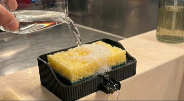 Kendi Kendine Süzülen Süngerlik | Lavabo Kenarı Su Tahliyeli Düzenleyici ürün görseli 1