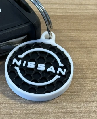 Petek Tasarım Premium Otomobil Anahtarlık - 3D Yazıcı Özel Üretim Nissan / Peugeot / Tesla Uyumlu Aksesuar ürün görseli 1