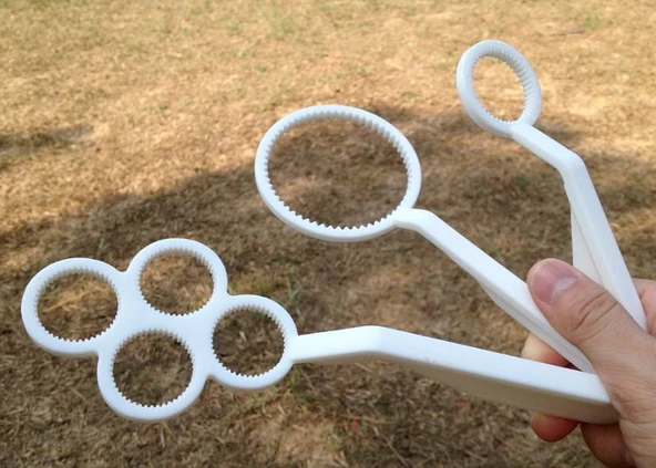 Çoklu Halka Tasarımlı Baloncuk Çubuğu Seti - 3D Yazıcı Üretimi Eğlenceli Dış Mekan Oyuncağı ürün görseli 1