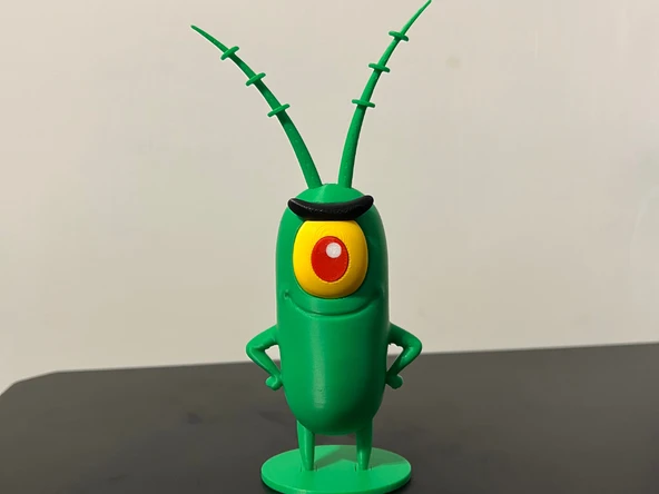 3D Baskı Plankton - Sheldon J. Plankton Biblo - Özel Tasarım Çizgi Film Karakteri ürün görseli 1