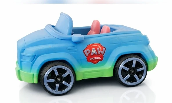 Çocuklara Özel 3D Baskı Mavi Yeşil Gradyan Oyuncak Araba - Paw Patrol Logolu ürün görseli 1