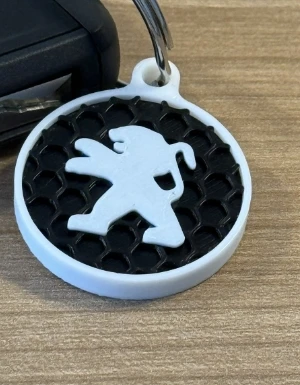 Petek Tasarım Premium Otomobil Anahtarlık - 3D Yazıcı Özel Üretim Peugeot / Cupra / Tesla Uyumlu Aksesuar ürün görseli 1