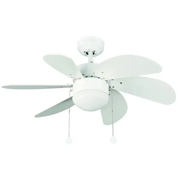 Vanti KCF281 60W Beyaz Ahşap Desenli Aydınlatmalı Tavan Vantilatörü ürün görseli 1