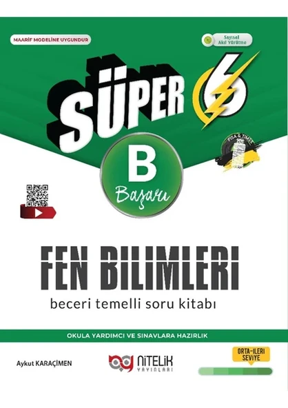 Nitelik Yayınları 6. Sınıf (B) Süper Fen Bilimleri Soru Yeni Nesil ürün görseli 1