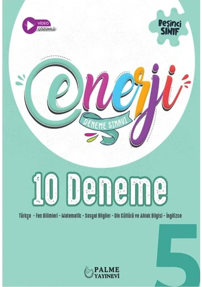 Palme Yayınevi 5. Sınıf Enerji Tüm Dersler 10 Deneme Sınavı Yeni ürün görseli 1