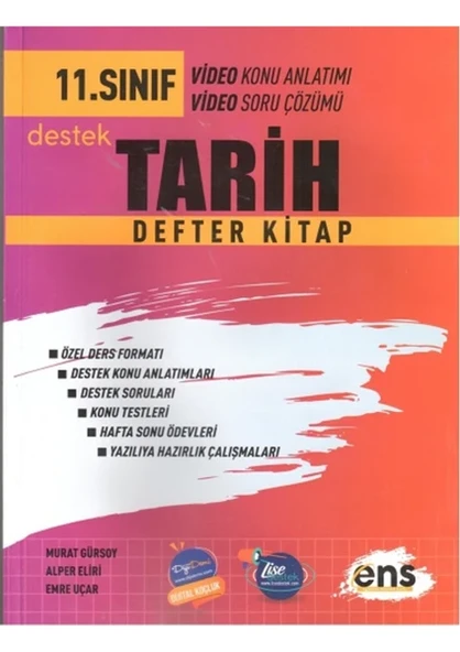 ENS Yayıncılık 11. Sınıf Tarih Defter Kitap 2024 ürün görseli 1