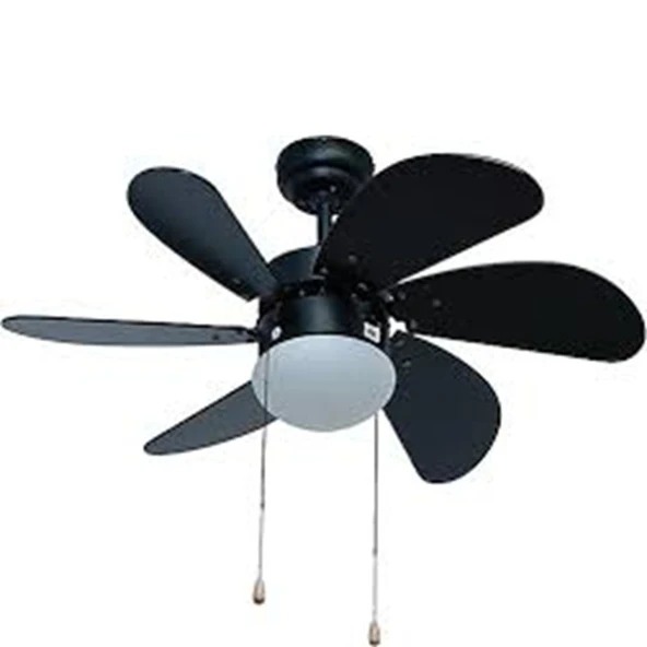 Vanti KCF279 60W Siyah Ahşap Desenli Aydınlatmalı Tavan Vantilatörü ürün görseli 1