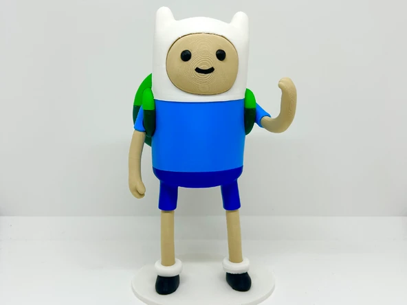 Finn the Human Figürü - 3D Yazıcı Tasarım Adventure Time Biblosu - Macera Zamanı Finn Heykelcik ürün görseli 1