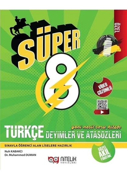 Nitelik Yayınları 8. Sınıf Süper Türkçe Deyimler ve Atasözleri Soru Yeni Nesil ürün görseli 1