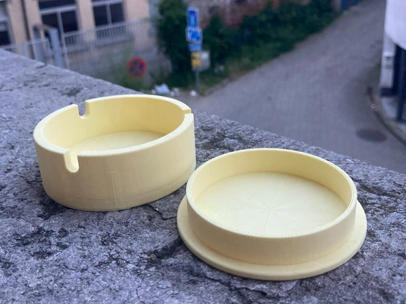 Modern Tasarım Kapaklı Kül Tablası - Koku Önleyici Dekoratif Minimalist Küllük ürün görseli 1