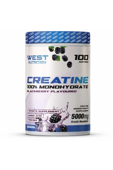 West Nutrition Kreatin Monohidrat ( Creatine ) 600 Gr 100 Servis Böğürtlen Aromalı ürün görseli 1