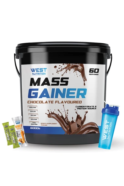 West Nutrition Mass Gainer Karbonhidrat Tozu 60 Servis 6000 gr - Çikolata ürün görseli 1