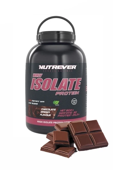 Nutrever Whey Isolate Çikolata Aromalı Izole Protein Tozu 900 gr ürün görseli 1
