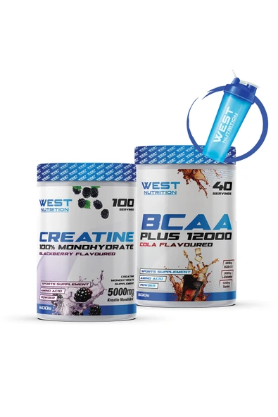 West Nutrition BCAA Plus 600 gr - Kreatin Monohidrat 600 gr Paketi ürün görseli 1