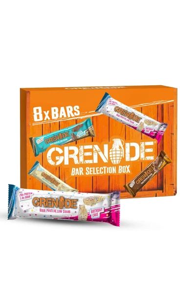 Grenade Bar Selection Box 8 × 60 Gr. ( 4 Farklı Aroma ) ürün görseli 1