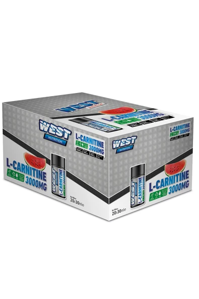 West Nutrition L Carnitine 3000 Mg 30 Ml 20 Shot ( Karnitin ) Karpuz Aromalı ürün görseli 1