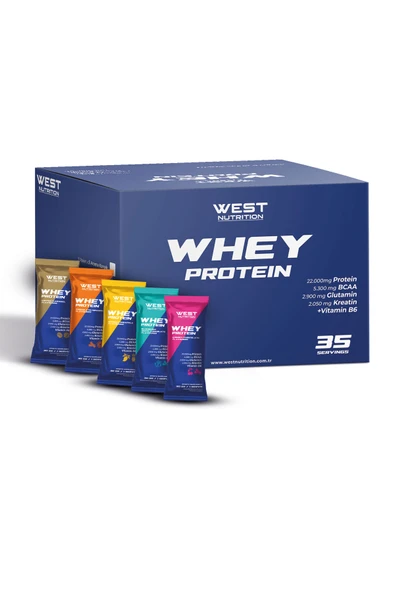 West Nutrition Whey Protein Tozu 35 Saşe 1050gr 5 Karışık Aroma ürün görseli 1