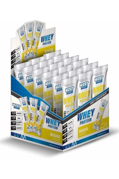West Nutrition Whey Protein Tozu 648 Gr 18 Şase Muz Aromalı ürün görseli 1
