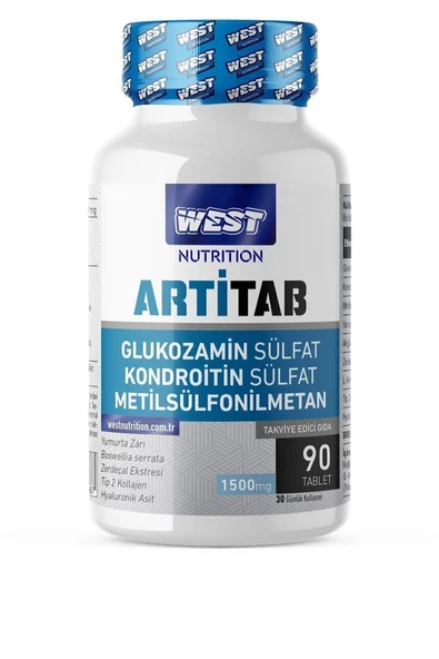 West Nutrition Artitab Glukozamin Kondroitin Sülfat Msm (GLUCOSAMİNE CHONDROİTİN MSM) 1500 Mg 90 Tablet ürün görseli 1