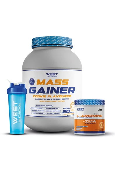 West Nutrition Mass Gainer 4000 gr L-Arjinin ZMA Paketi ürün görseli 1