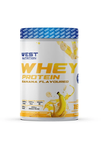 West Nutrition Whey Protein Tozu 540 gr 18 Servis Muz Aromalı ürün görseli 1