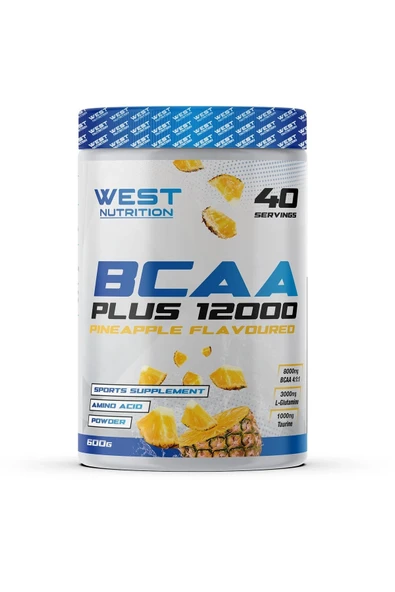 West Nutrition Bcaa Plus L-glutamin Taurin 12000 - 600 gr - Ananas ürün görseli 1