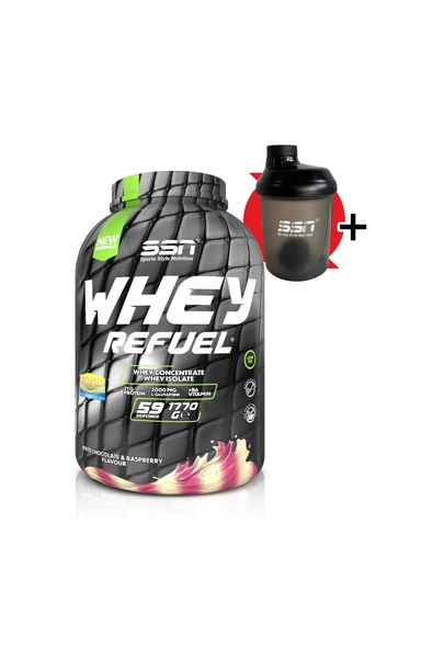 SSN Sports Style Nutrition Whey Refuel 1770 Gr (Beyaz Çikolata - Ahududu) Protein Tozu ürün görseli 1