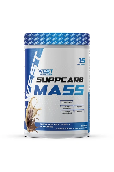 West Nutrition SUPPCARB MASS Karbonhidrat Tozu 750 gr 15 Servis ürün görseli 1