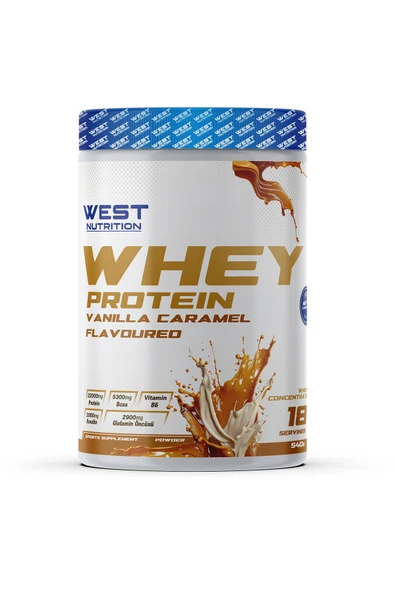 West Nutrition Whey Protein Tozu 540 gr 18 Servis Vanilya Karamel ürün görseli 1