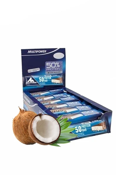 Multipower %50 Protein Hindistan Ceviz Aromalı Bar 50 Gr Protein Bar Enerji Yağ Karbonhidrat Güç ürün görseli 1
