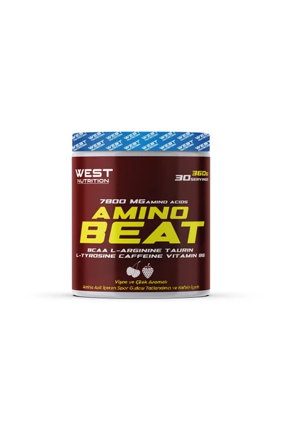 West Nutrition Amino BEAT BCAA L-Arjinin Kafein Tirozin 360 gr 30 Servis Vişne&Çilek Aromalı ürün görseli 1
