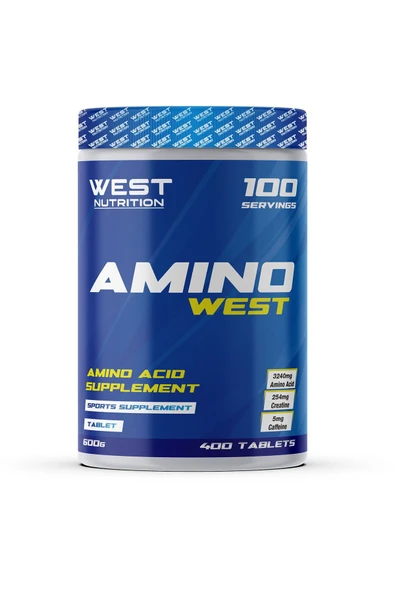 West Nutrition Aminowest 400 Tablet 600 Gr 100 Servis Tablet Amino Asit ürün görseli 1