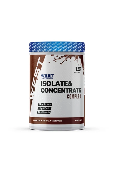 West Nutrition Whey Protein Tozu Complex İzole & Konsantre 15 Servis 450 gr Çikolata Aromalı ürün görseli 1