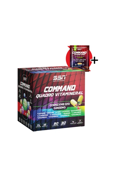 SSN Sports Style Nutrition Command Quadro Vitamineral 90 Kapsül Vitamin ürün görseli 1