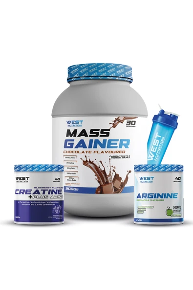 West Nutrition Mass Gainer Kreatin Plus L-Arjinin Paketi ürün görseli 1