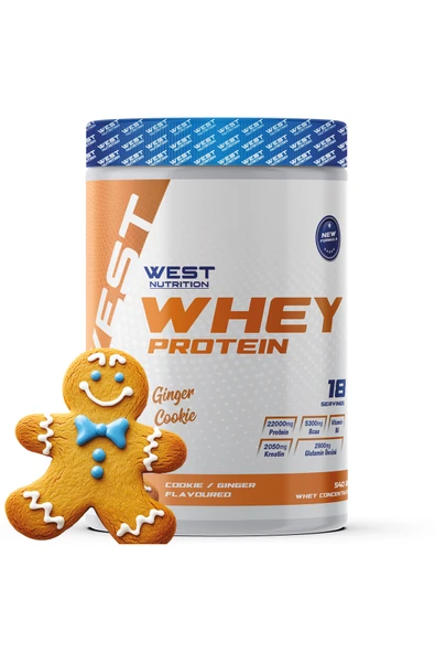 West Nutrition Whey Protein Tozu 540 gr 18 Servis Zencefilli Kurabiye Aromalı ürün görseli 1