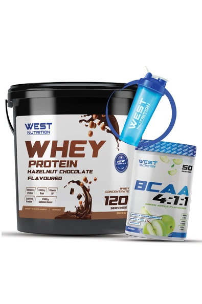 West Nutrition Whey Protein Tozu 3600 gram - BCAA 4:1:1 500 gram ürün görseli 1
