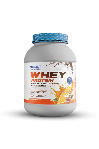 West Nutrition Whey Protein Tozu 1200 gr 40 Servis Çikolata & Portakal Aromalı ürün görseli 1