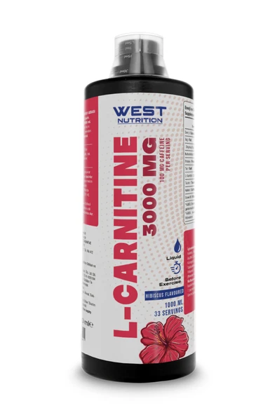 West Nutrition L-karnitin ( L-carnitine ) 3000 Mg 1000 ml 33 Servis Hibiskus Aromalı ürün görseli 1