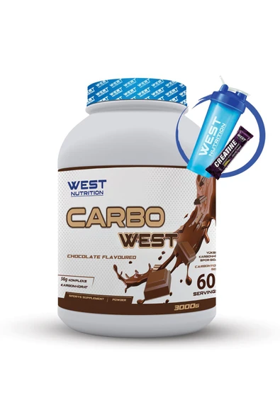 West Nutrition Carbowest Karbonhidrat Tozu 3000 gram 60 Servis (ÇİKOLATA) ürün görseli 1
