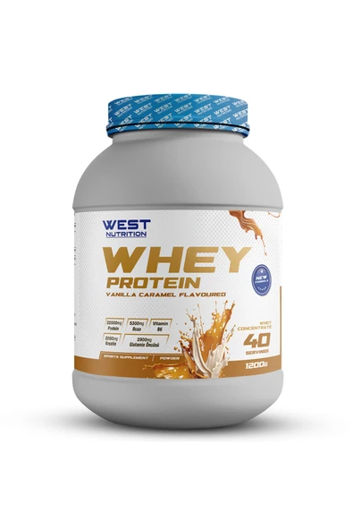 West Nutrition Whey Protein Tozu 1200 gr 40 Servis Vanilya & Karamel ürün görseli 1